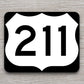 United States U.S. Route 211 road sign sticker, road trip sticker, highway sign, room decor, travel sticker