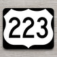 United States U.S. Route 223 road sign sticker, road trip sticker, highway sign, room decor, travel sticker