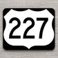 United States U.S. Route 227 road sign sticker, road trip sticker, highway sign, room decor, travel sticker