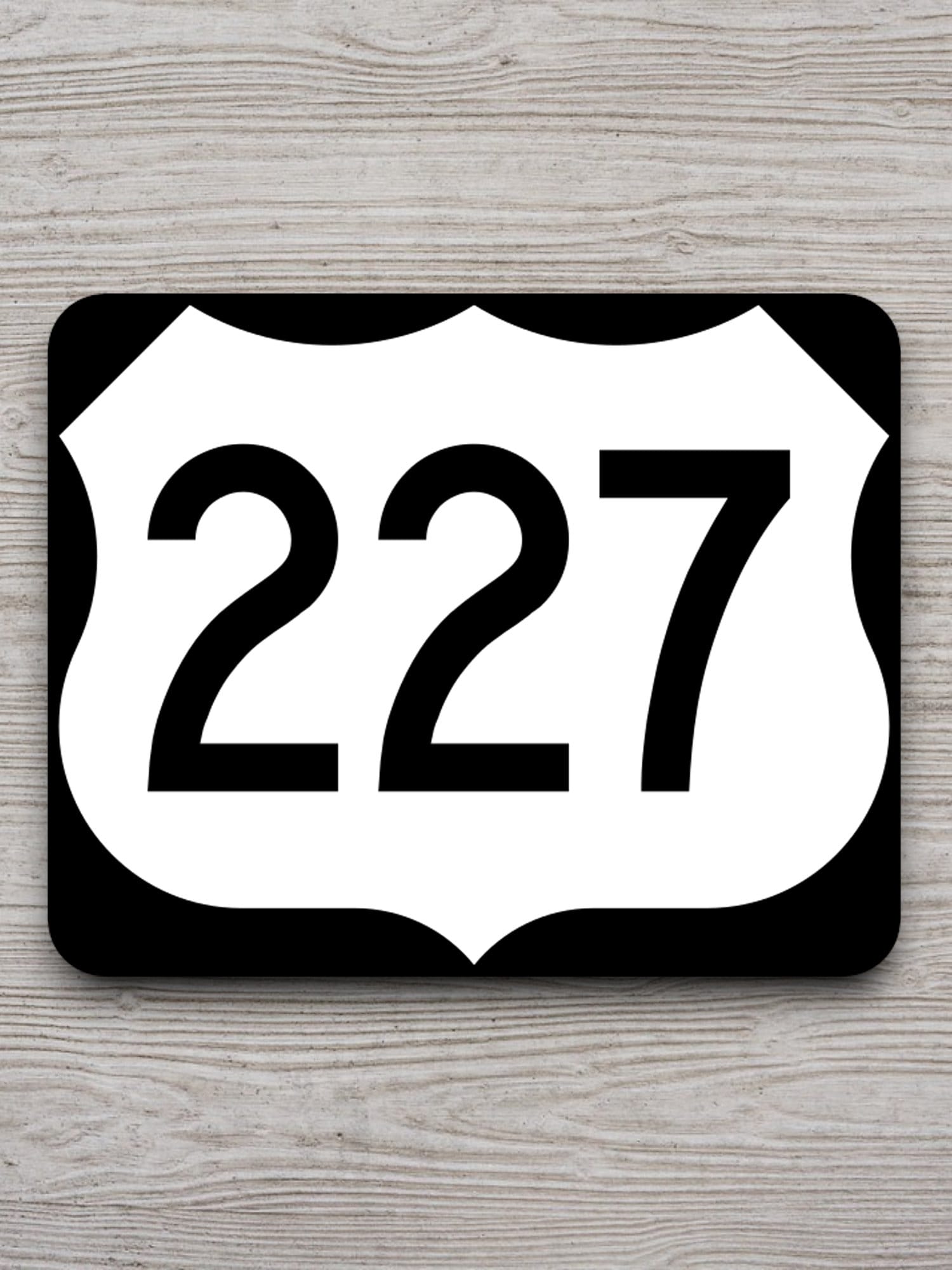 United States U.S. Route 227 road sign sticker, road trip sticker, highway sign, room decor, travel sticker