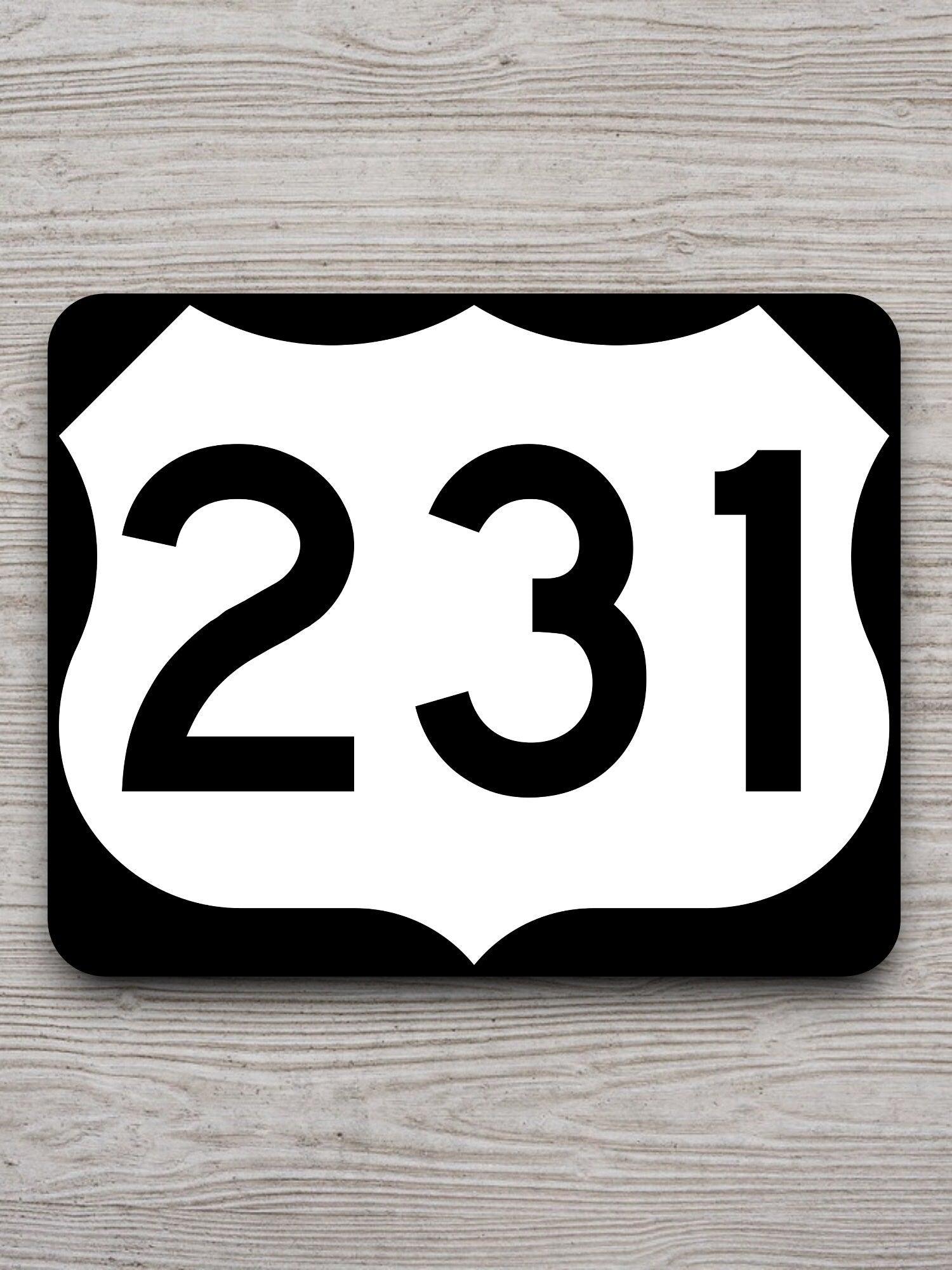 United States U.S. Route 231 road sign sticker, road trip sticker, highway sign, room decor, travel sticker