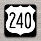 United States U.S. Route 240 road sign sticker, road trip sticker, highway sign, room decor, travel sticker