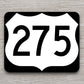 United States U.S. Route 275 road sign sticker, road trip sticker, highway sign, room decor, travel sticker