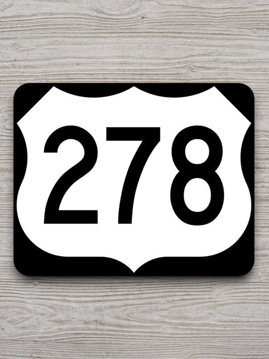 United States U.S. Route 278 road sign sticker, road trip sticker, highway sign, room decor, travel sticker