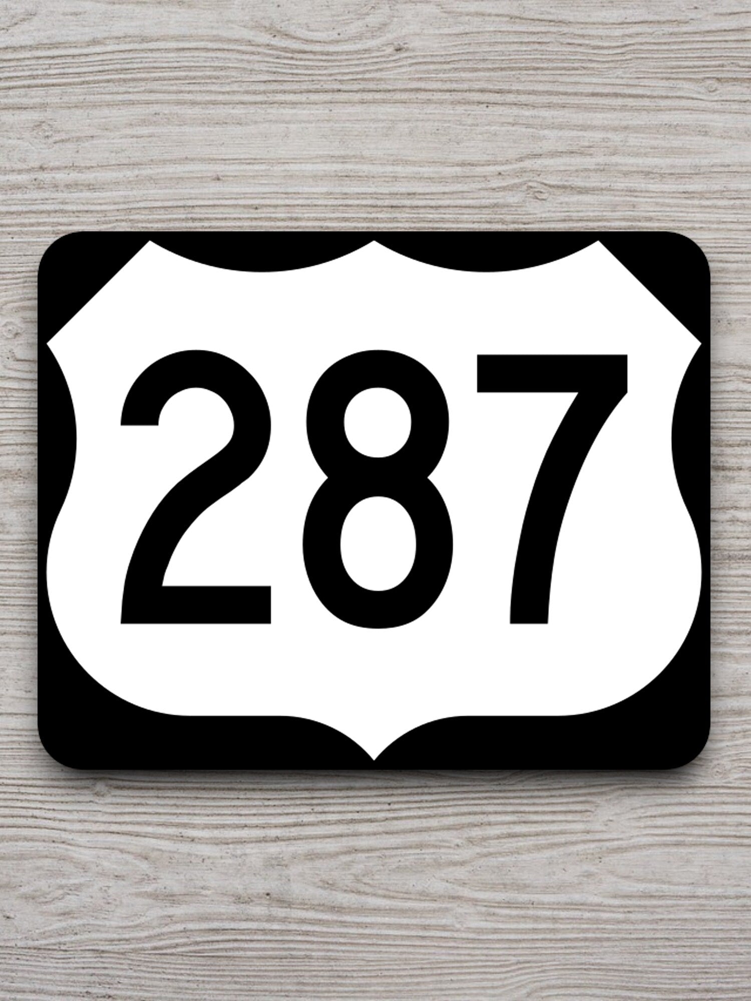 United States U.S. Route 287 road sign sticker, road trip sticker, highway sign, room decor, travel sticker