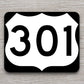 United States U.S. Route 301 road sign sticker, road trip sticker, highway sign, room decor, travel sticker