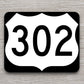 United States U.S. Route 302 road sign sticker, road trip sticker, highway sign, room decor, travel sticker