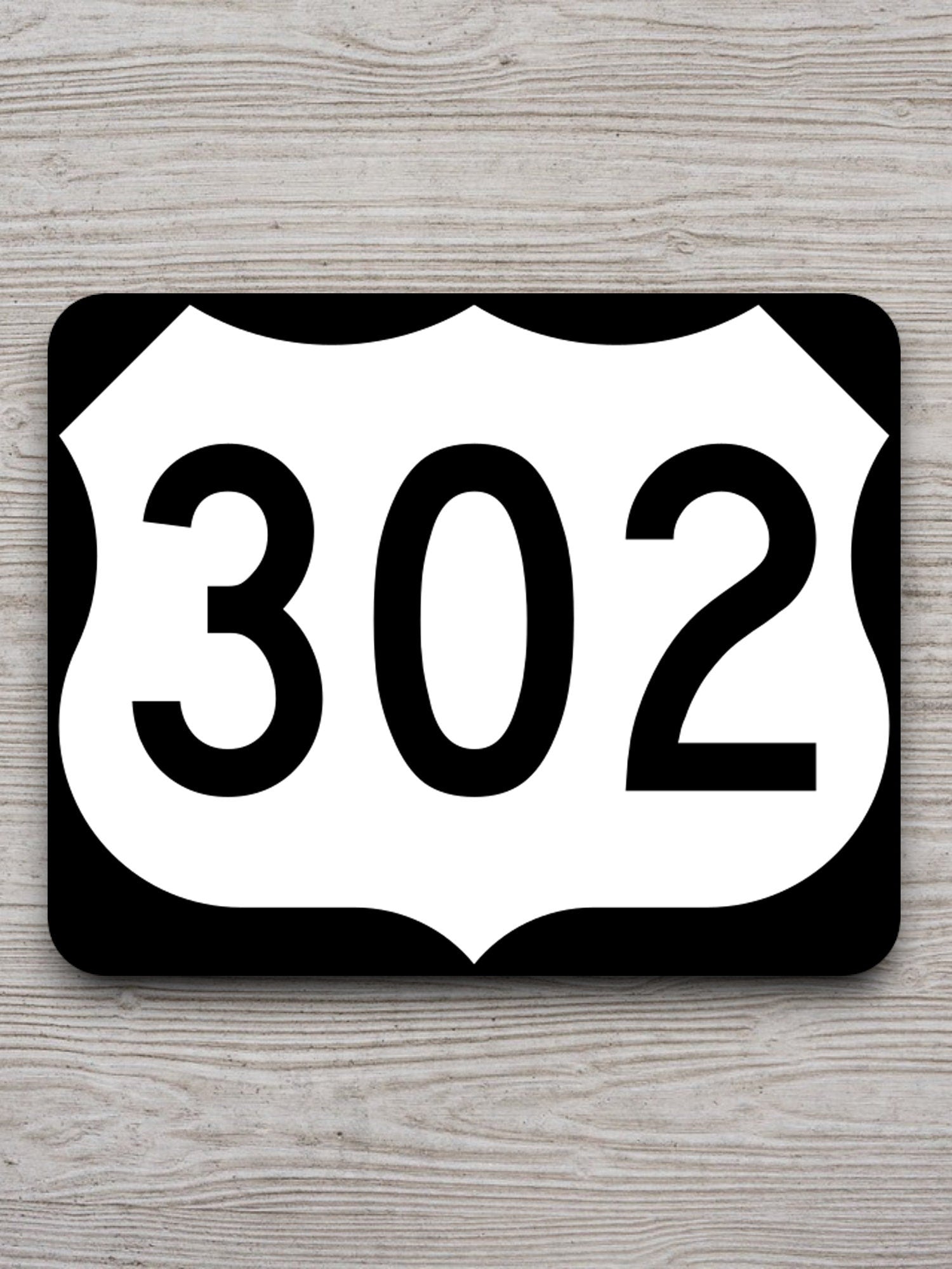 United States U.S. Route 302 road sign sticker, road trip sticker, highway sign, room decor, travel sticker