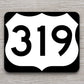 United States U.S. Route 319 road sign sticker, road trip sticker, highway sign, room decor, travel sticker