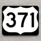 United States U.S. Route 371 road sign sticker, road trip sticker, highway sign, room decor, travel sticker