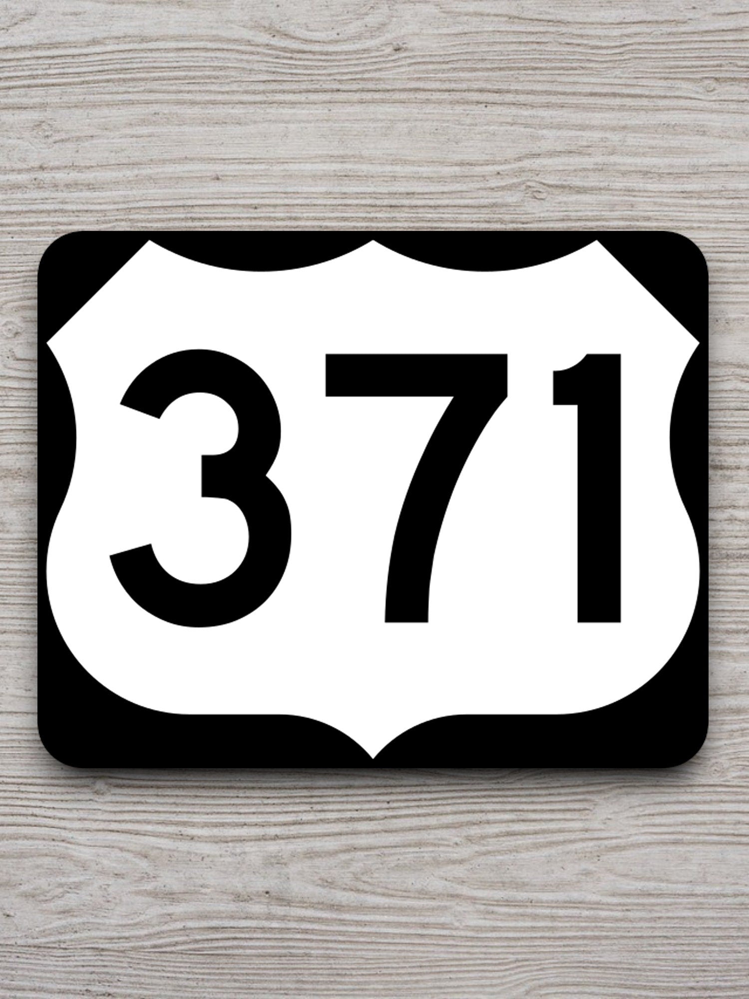 United States U.S. Route 371 road sign sticker, road trip sticker, highway sign, room decor, travel sticker