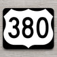 United States U.S. Route 380 road sign sticker, road trip sticker, highway sign, room decor, travel sticker