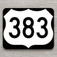 United States U.S. Route 383 road sign sticker, road trip sticker, highway sign, room decor, travel sticker