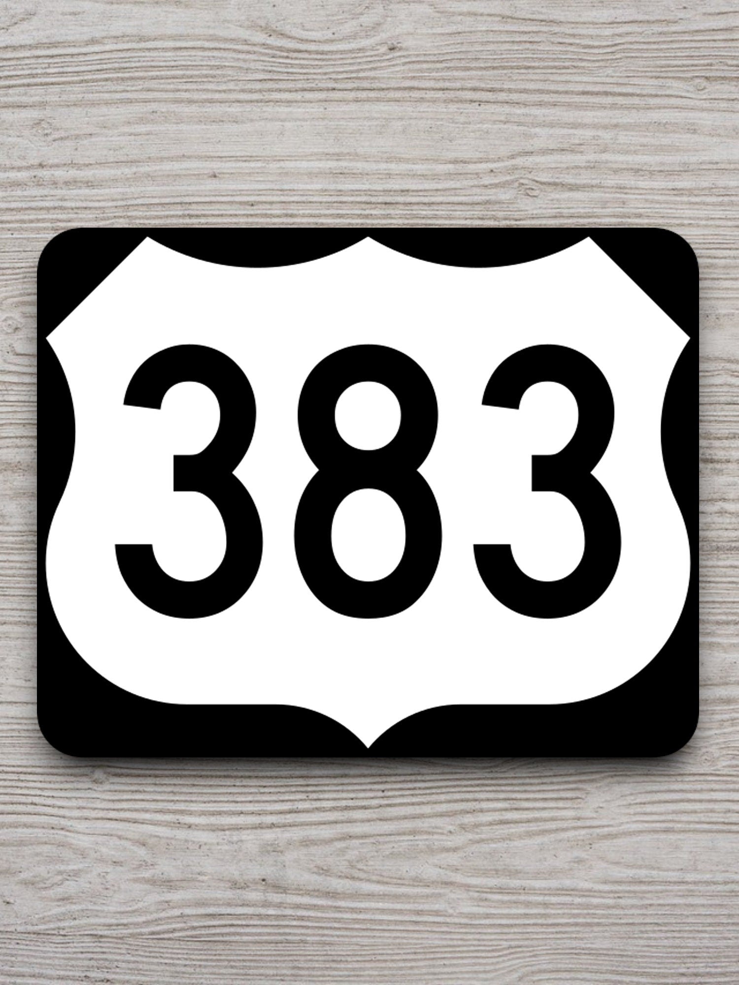 United States U.S. Route 383 road sign sticker, road trip sticker, highway sign, room decor, travel sticker