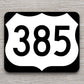 United States U.S. Route 385 road sign sticker, road trip sticker, highway sign, room decor, travel sticker