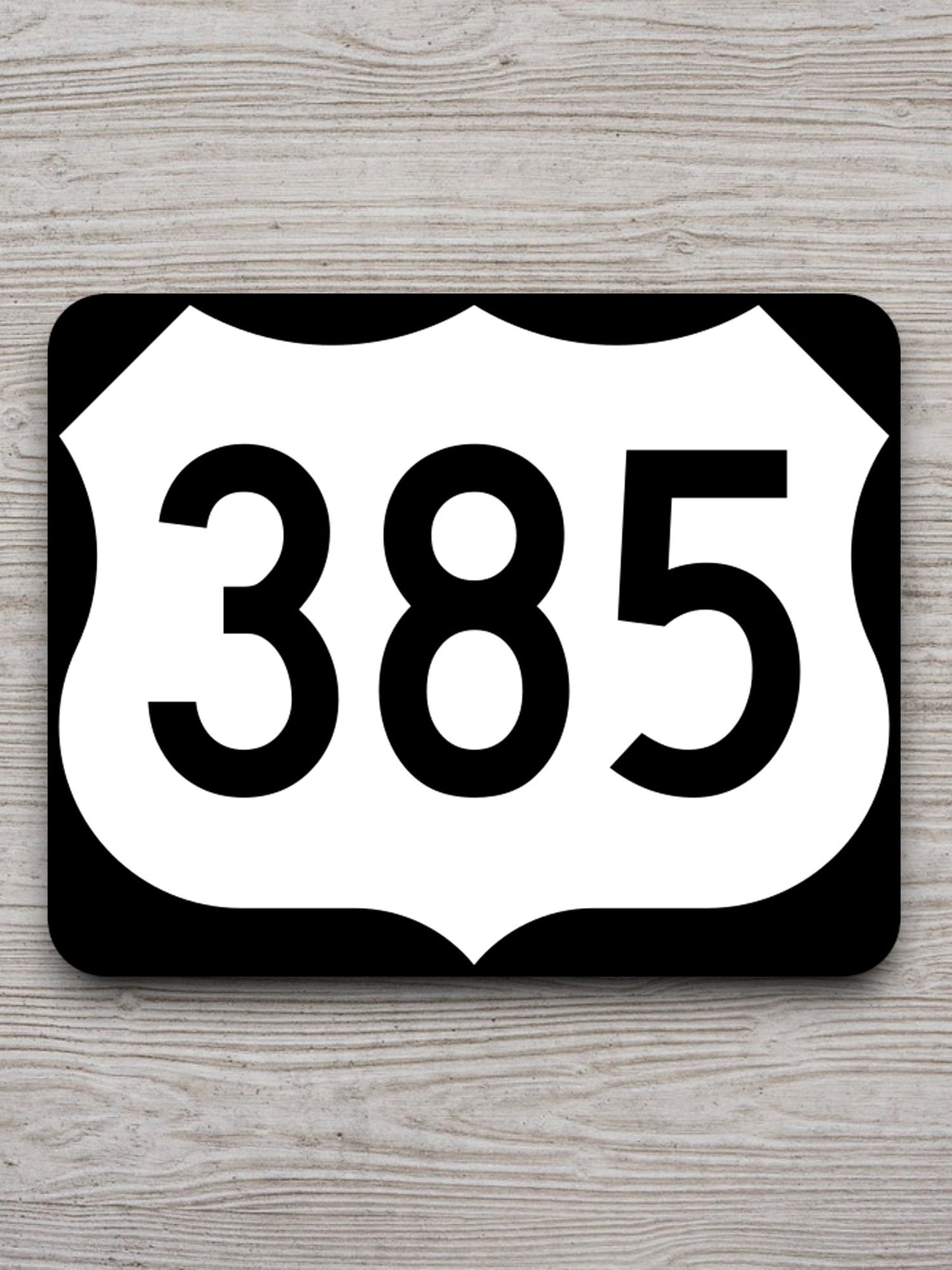 United States U.S. Route 385 road sign sticker, road trip sticker, highway sign, room decor, travel sticker