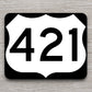 United States U.S. Route 421 road sign sticker, road trip sticker, highway sign, room decor, travel sticker