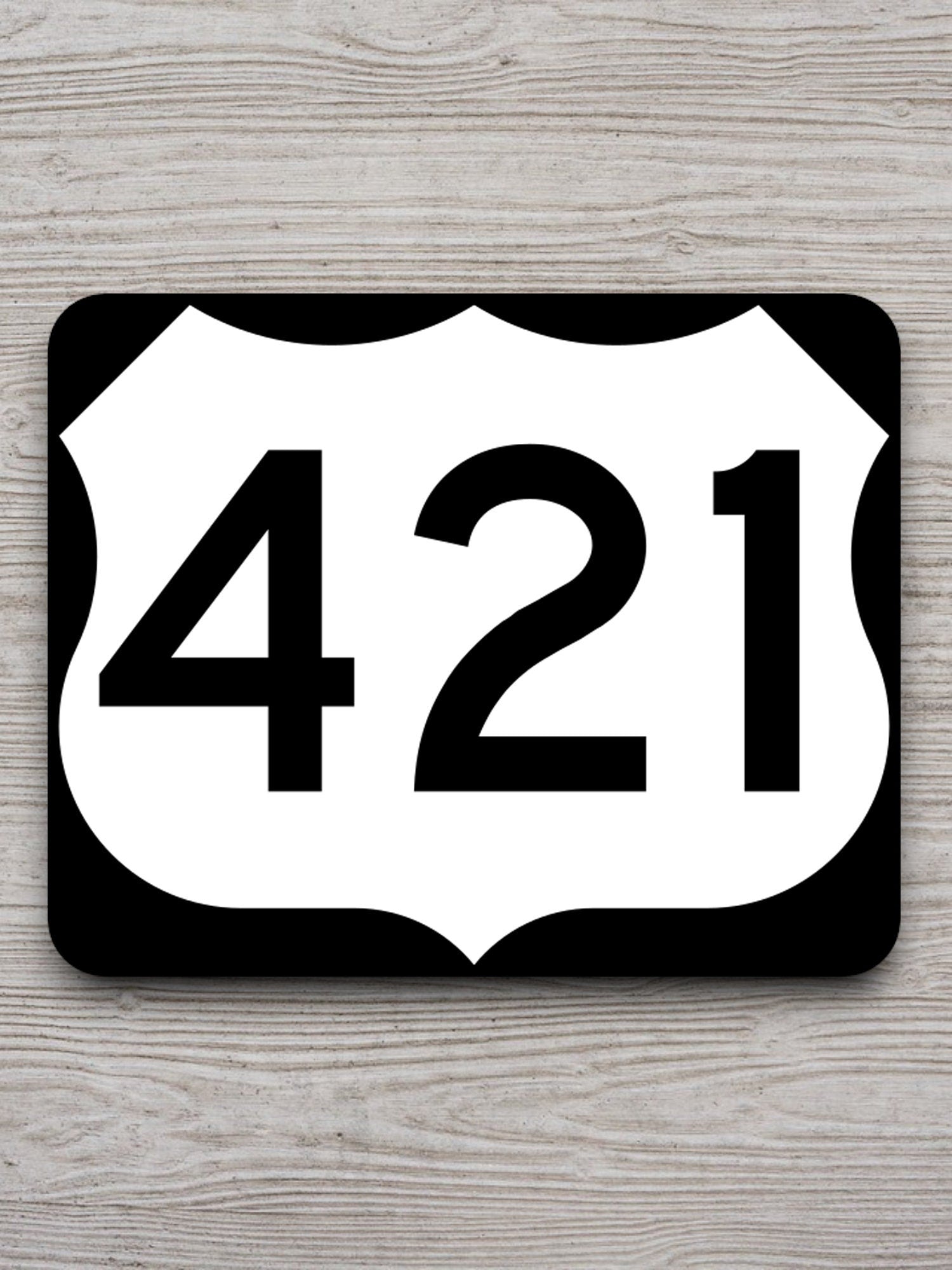 United States U.S. Route 421 road sign sticker, road trip sticker, highway sign, room decor, travel sticker