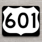 United States U.S. Route 601 road sign sticker, road trip sticker, highway sign, room decor, travel sticker