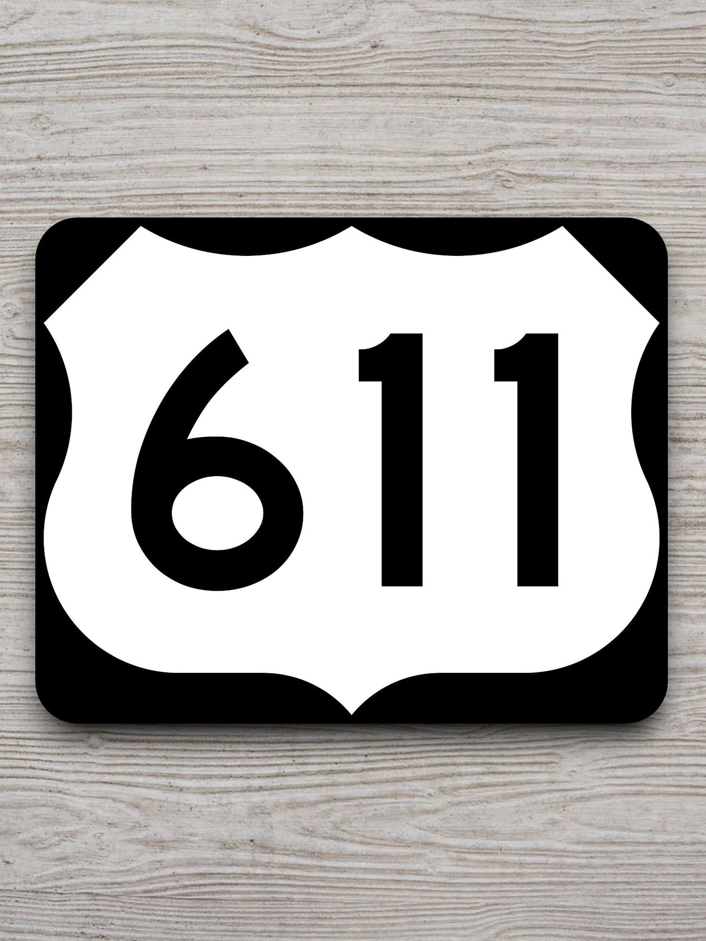 United States U.S. Route 611 road sign sticker, road trip sticker, highway sign, room decor, travel sticker