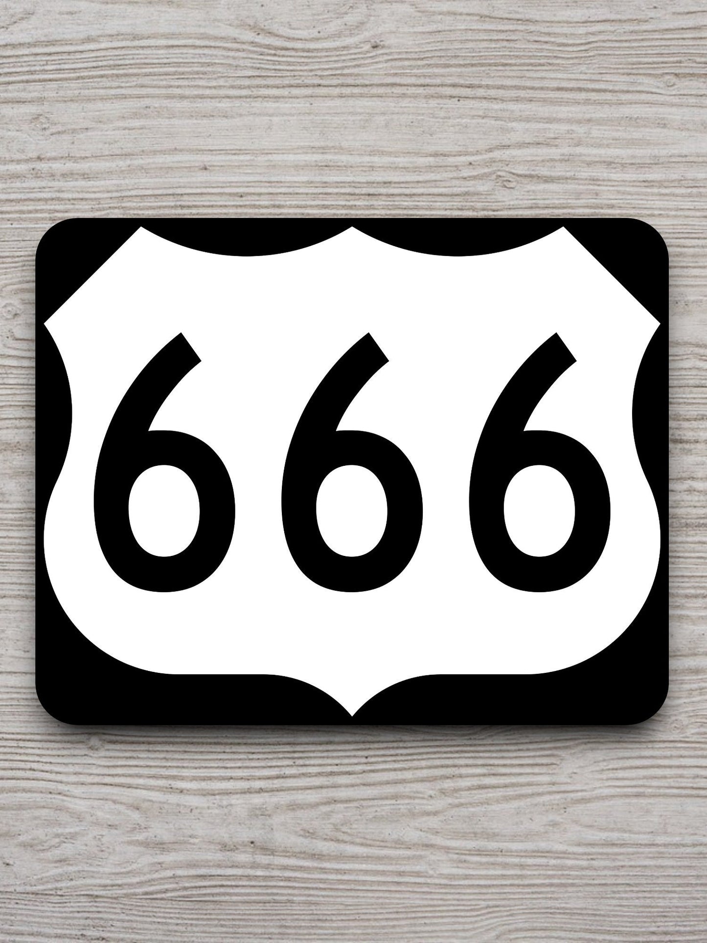 United States U.S. Route 666 road sign sticker, road trip sticker, highway sign, room decor, travel sticker