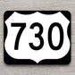 United States U.S. Route 730 road sign sticker, road trip sticker, highway sign, room decor, travel sticker