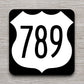 United States U.S. Route 789 road sign sticker, road trip sticker, highway sign, room decor, travel sticker