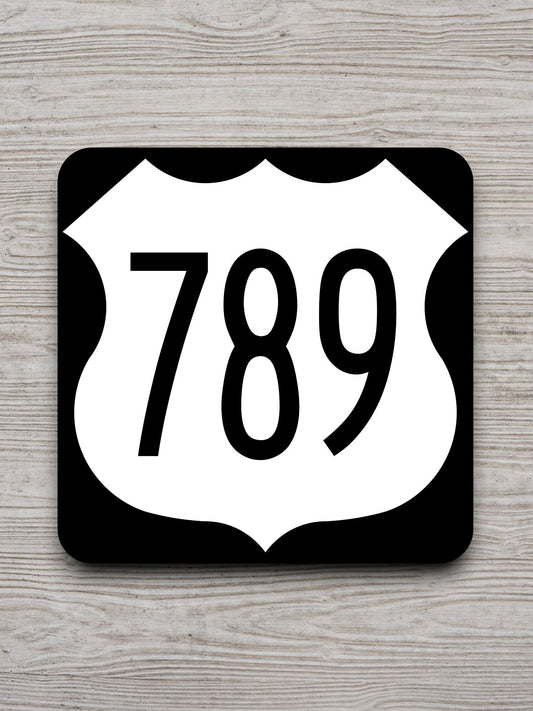 United States U.S. Route 789 road sign sticker, road trip sticker, highway sign, room decor, travel sticker