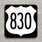 United States U.S. Route 830 road sign sticker, road trip sticker, highway sign, room decor, travel sticker