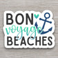 Bon Voyage Beaches Sticker, vacation sticker, travel sticker, room decor, water bottle sticker, laptop sticker