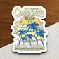 California Beach Los Angeles Sticker, vacation sticker, travel sticker, room decor, water bottle sticker, laptop sticker