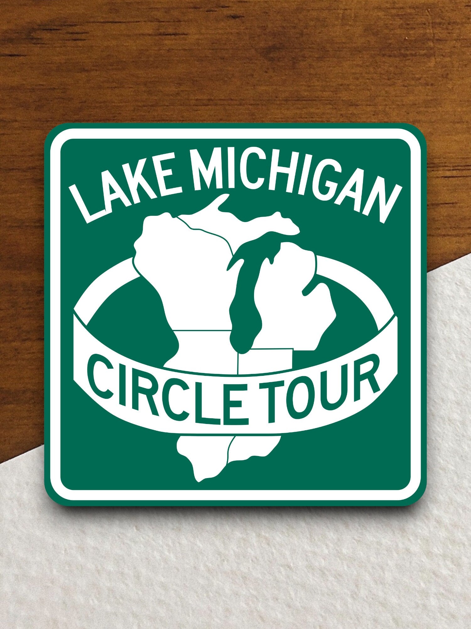 Lake Michigan Circle Tour  road sign stickers, Room Décor Traffic Sticker, Road Sign Decoration Road Work Signs, Building Signs