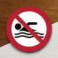 No Swimming  road sign stickers, Room Decor, Traffic Sticker, Road Sign Decoration, Road Work Signs, Traffic Sign