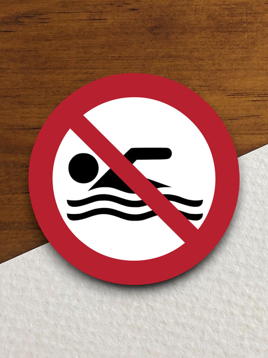 No Swimming  road sign stickers, Room Decor, Traffic Sticker, Road Sign Decoration, Road Work Signs, Traffic Sign