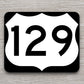 United States U.S. Route 129 road sign sticker, road trip sticker, highway sign, room decor, travel sticker