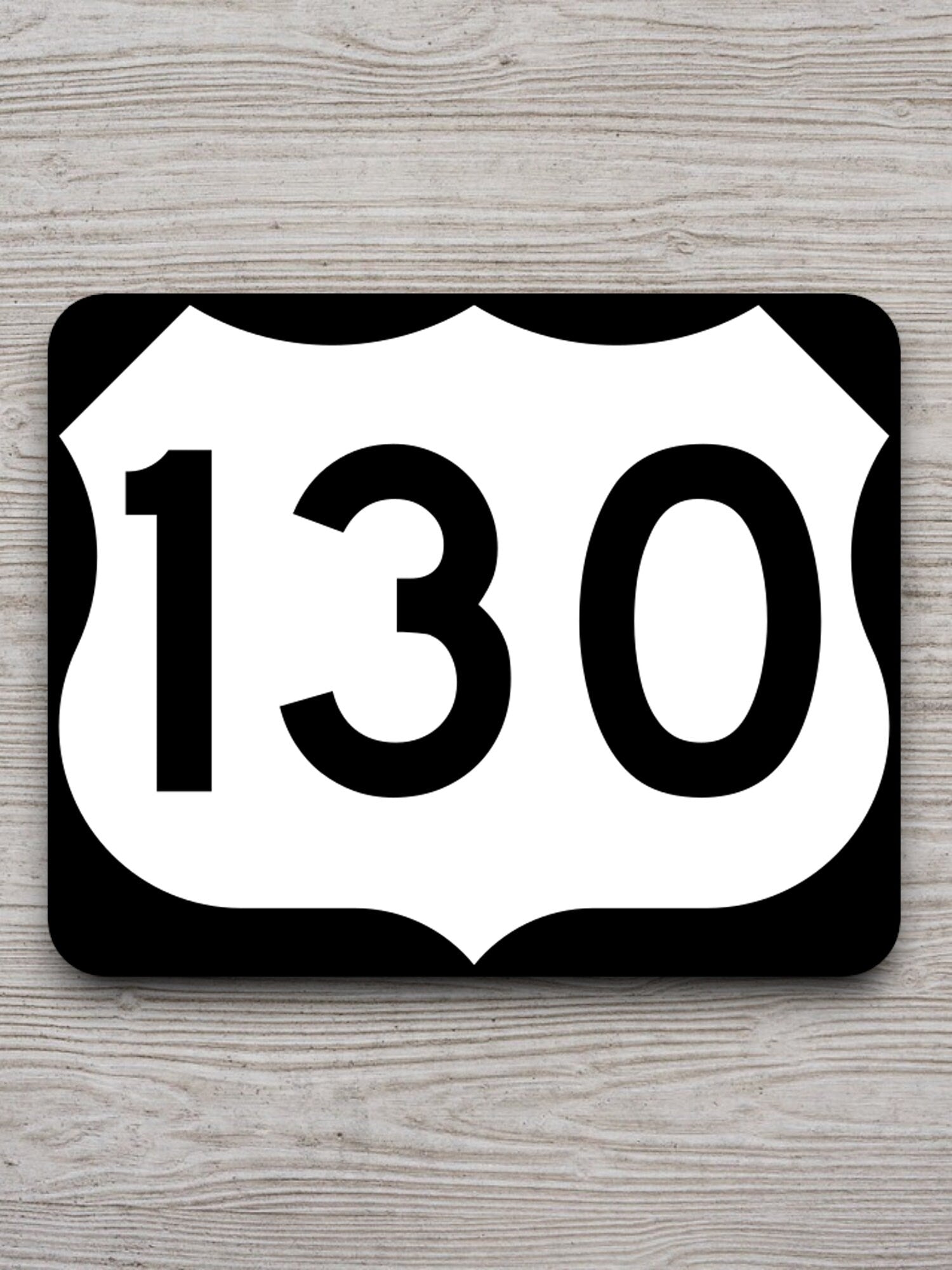 United States U.S. Route 130 road sign sticker, road trip sticker, highway sign, room decor, travel sticker