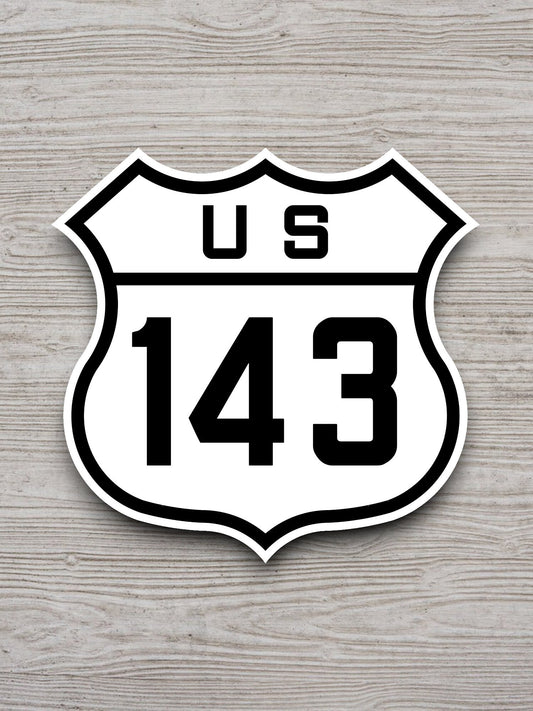 United States U.S. Route 143 road sign sticker, road trip sticker, highway sign, room decor, travel sticker