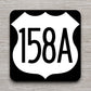 United States U.S. Route 158A road sign sticker, road trip sticker, highway sign, room decor, travel sticker