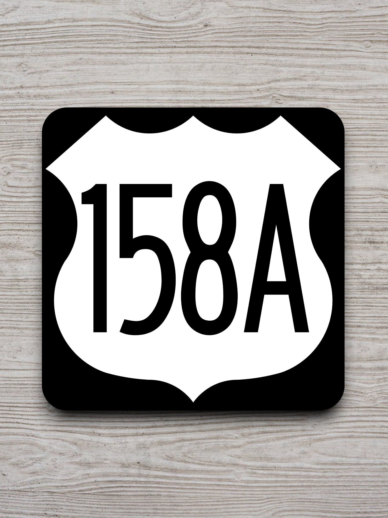 United States U.S. Route 158A road sign sticker, road trip sticker, highway sign, room decor, travel sticker