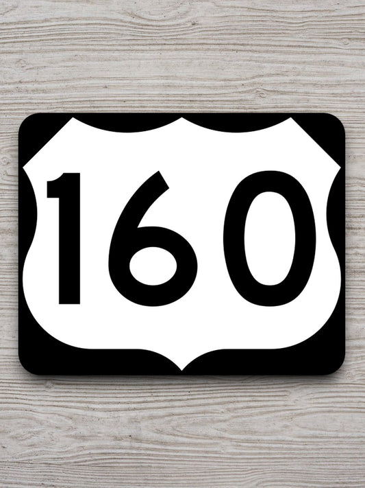 United States U.S. Route 160 road sign sticker, road trip sticker, highway sign, room decor, travel sticker