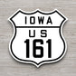 United States U.S. Route 161 Iowa road sign sticker, road trip sticker, highway sign, room decor, travel sticker