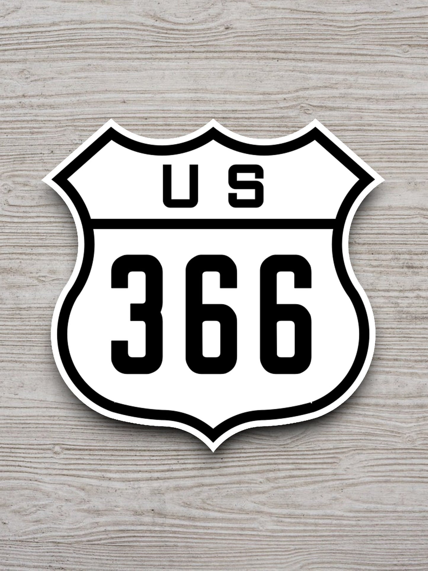 United States U.S. Route 366 road sign sticker, road trip sticker, highway sign, room decor, travel sticker