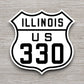 United States U.S. Route 330 Illinois road sign sticker, road trip sticker, highway sign, room decor, travel sticker