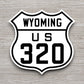 United States U.S. Route 320 Wyoming road sign sticker, road trip sticker, highway sign, room decor, travel sticker