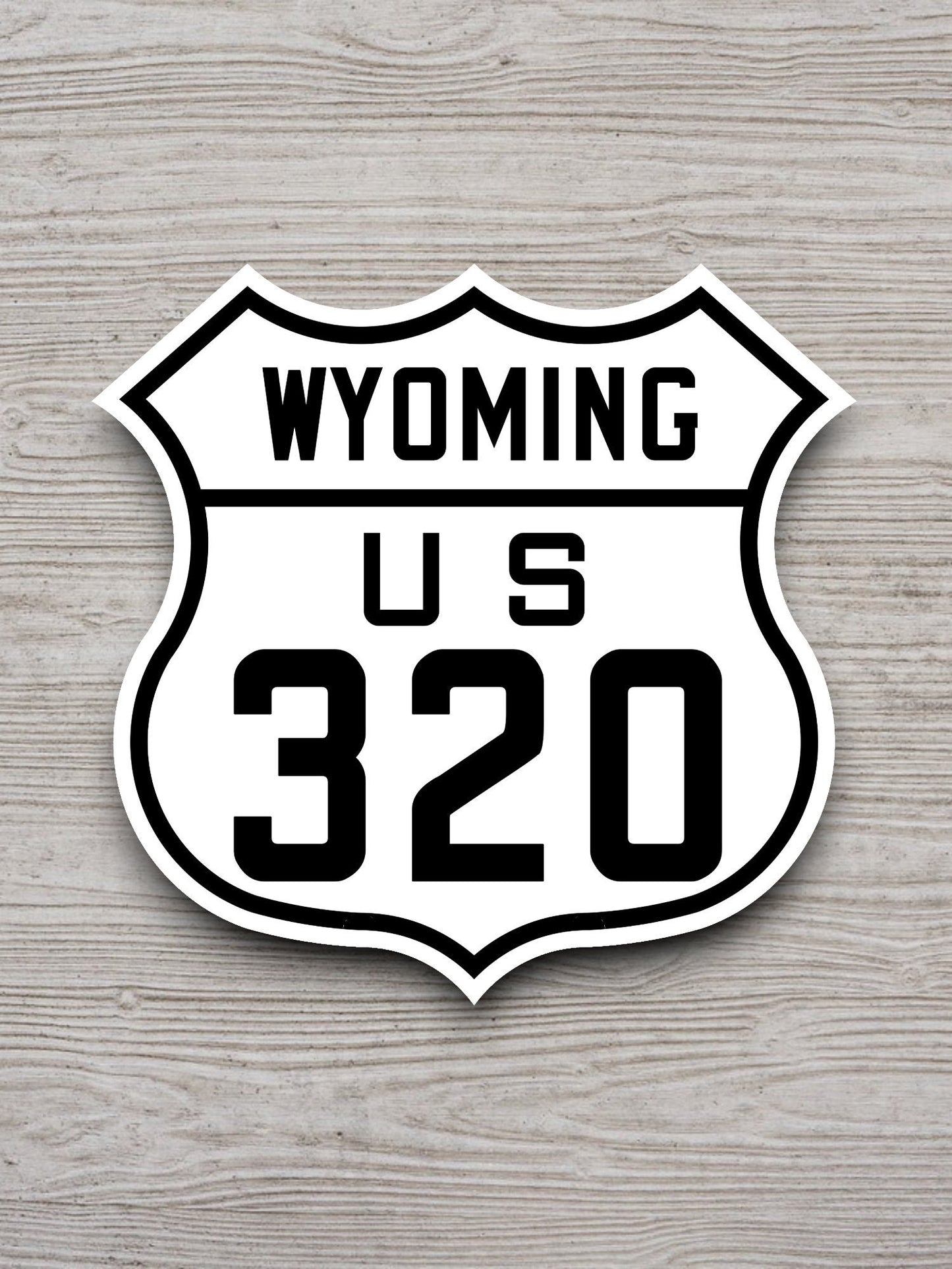 United States U.S. Route 320 Wyoming road sign sticker, road trip sticker, highway sign, room decor, travel sticker