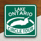 Lake Ontario circle tour  road sign stickers, Room Décor Traffic Sticker, Road Sign Decoration, Road Work Signs, Building Signs