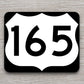 United States U.S. Route 165 road sign sticker, road trip sticker, highway sign, room decor, travel sticker