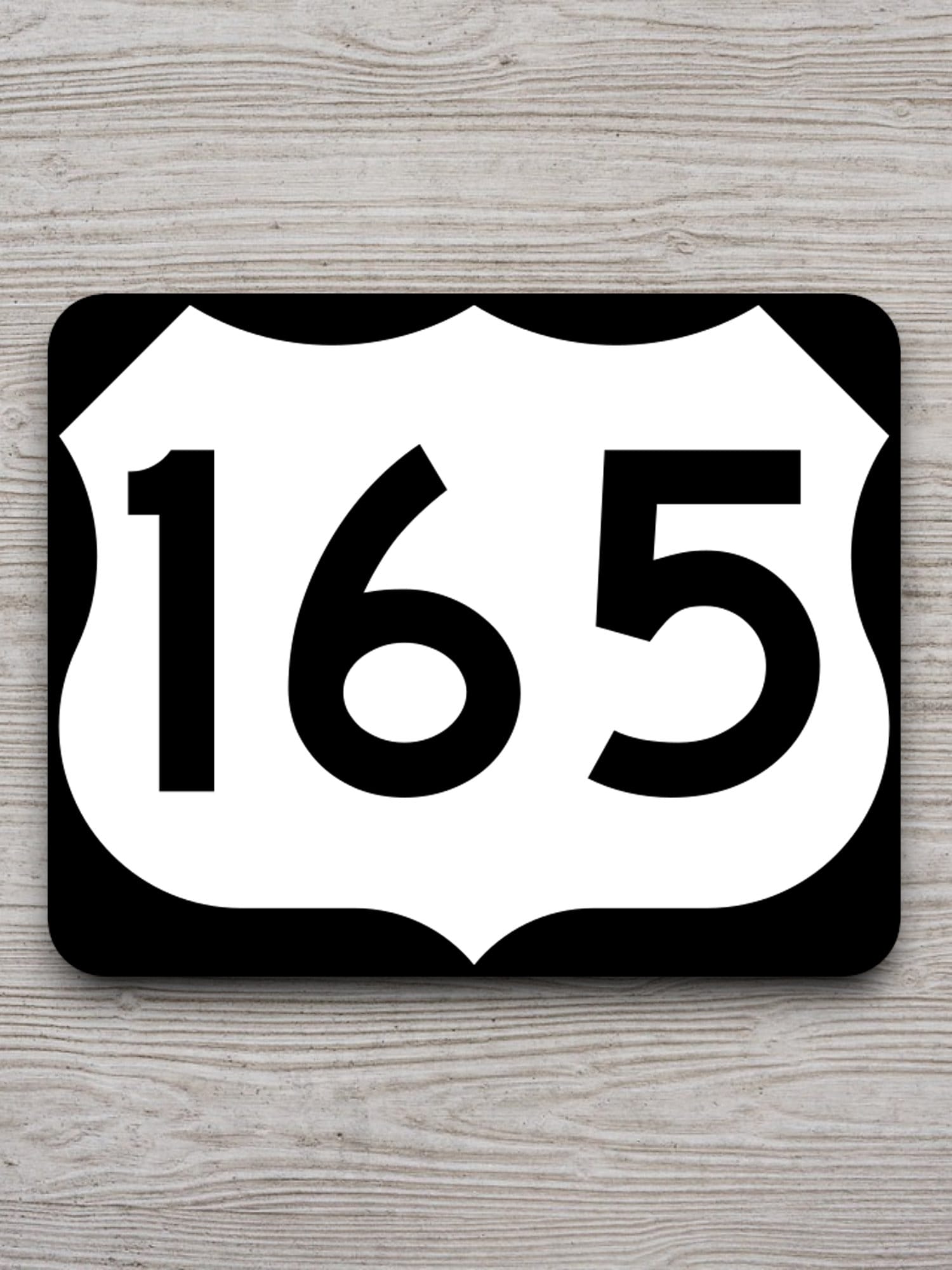 United States U.S. Route 165 road sign sticker, road trip sticker, highway sign, room decor, travel sticker