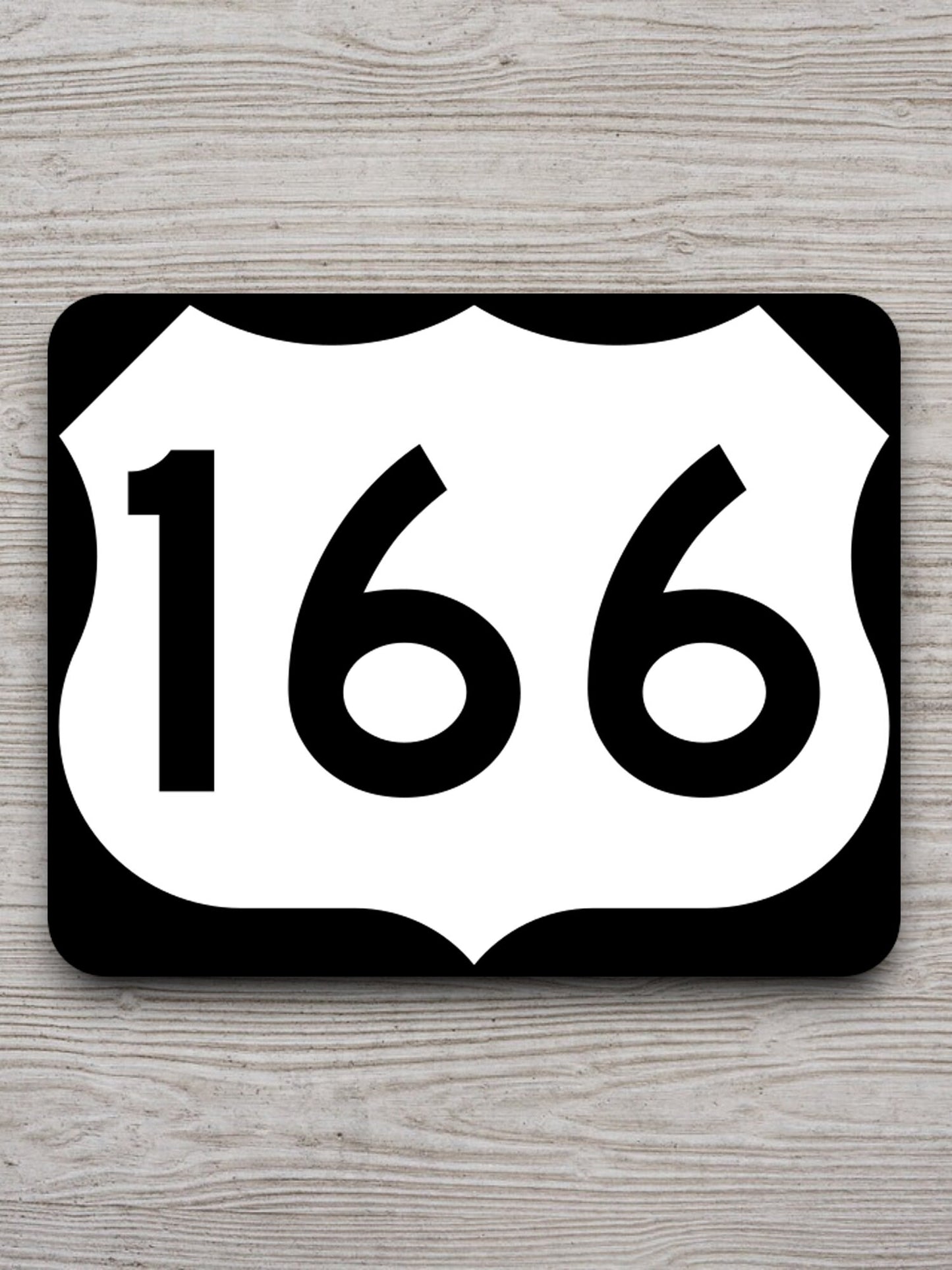 United States U.S. Route 166 road sign sticker, road trip sticker, highway sign, room decor, travel sticker