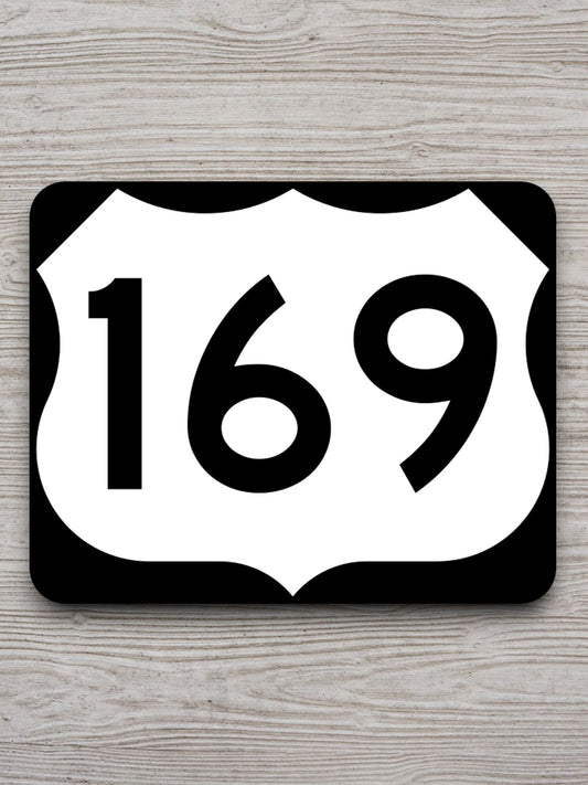 United States U.S. Route 169 road sign sticker, road trip sticker, highway sign, room decor, travel sticker